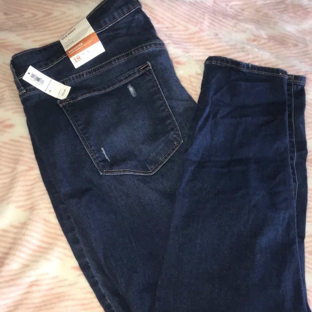 Distressed skinny jeans from old navy